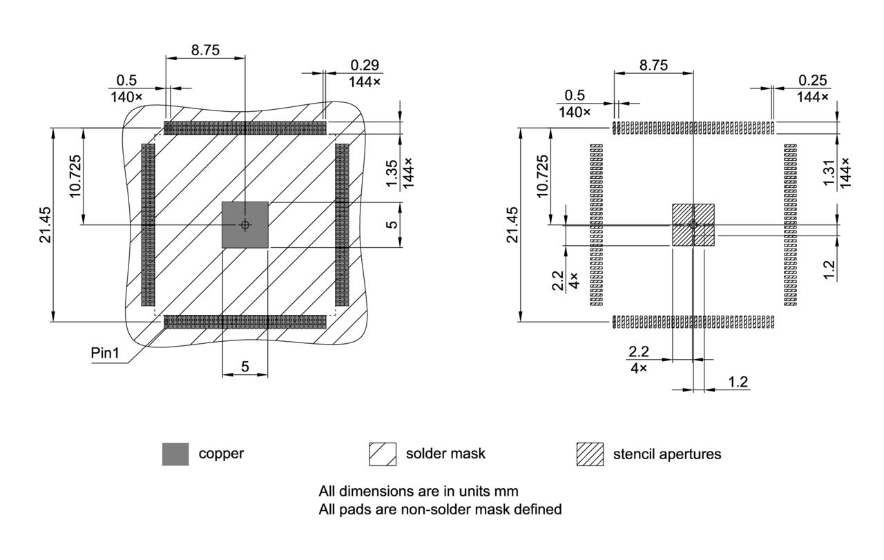 PG-TQFP-144-802_Footprint Drawing