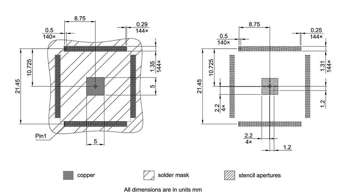 PG-TQFP-144-802_Footprint Drawing