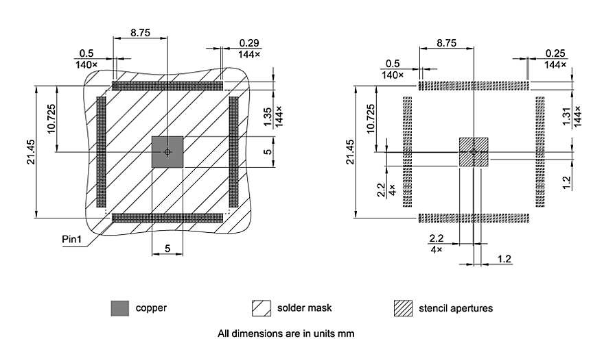 PG-TQFP-144-802_Footprint Drawing