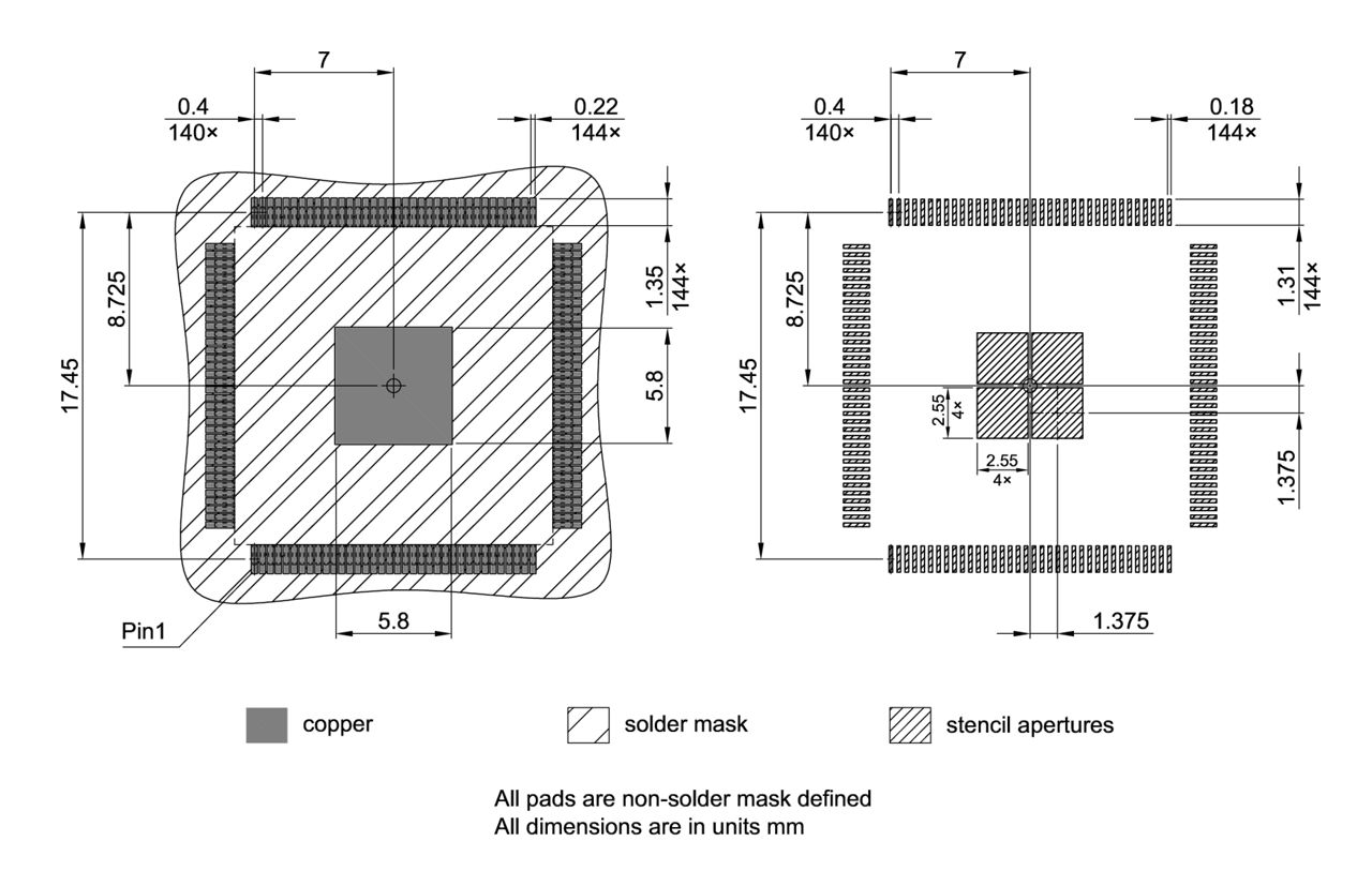 PG-TQFP-144-803_Footprint Drawing