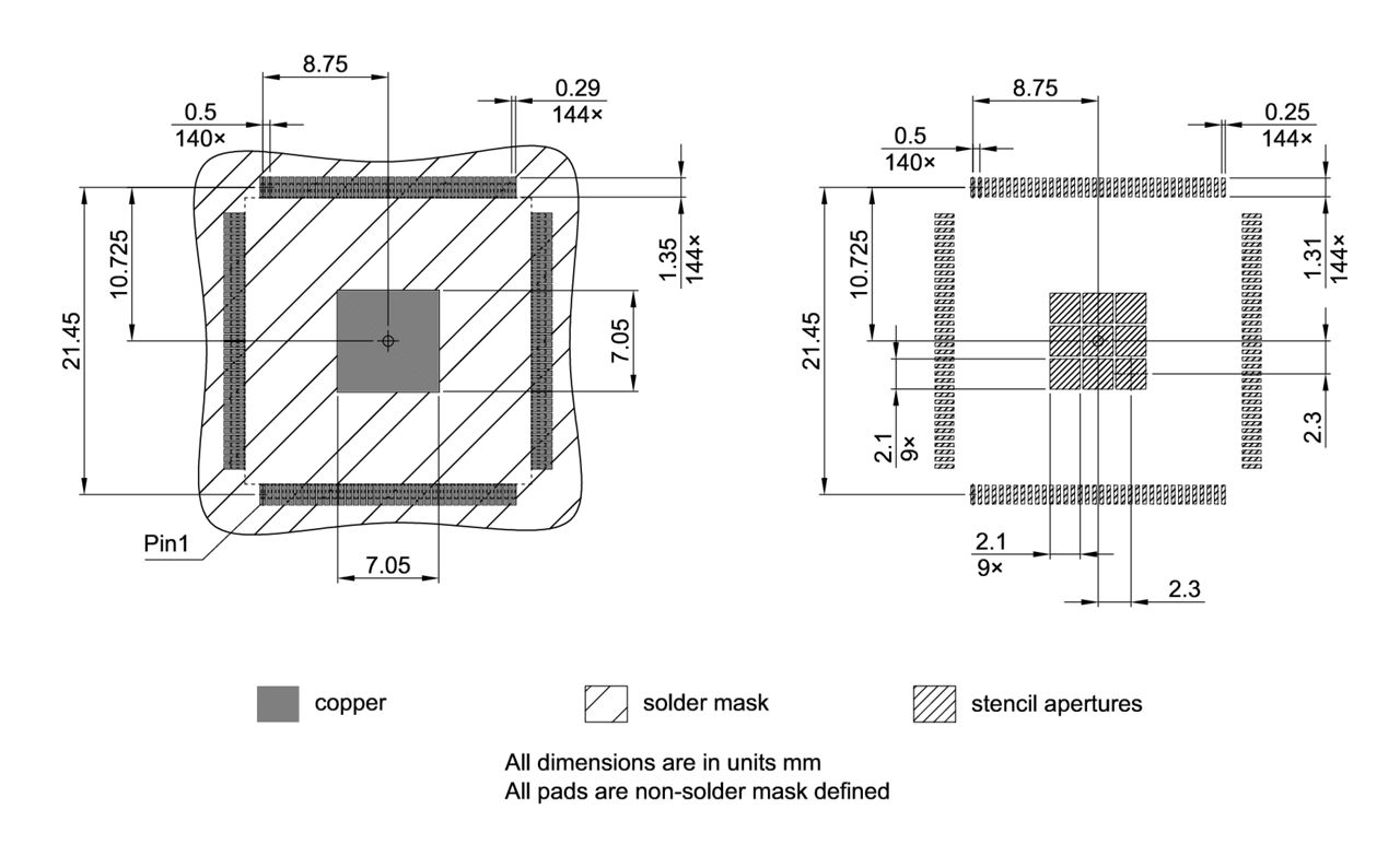PG-TQFP-144-806_Footprint Drawing