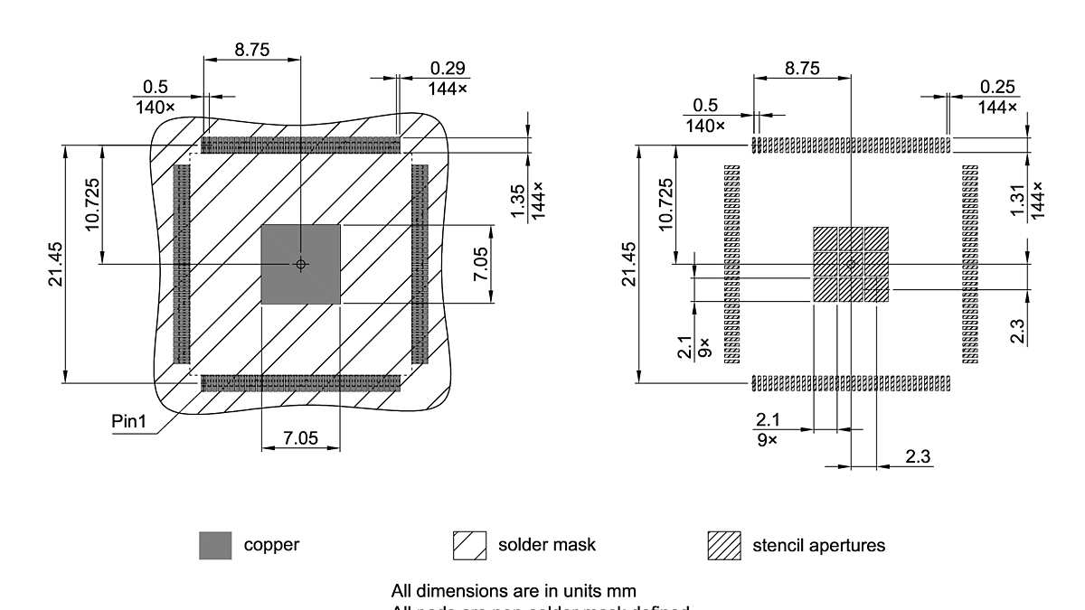 PG-TQFP-144-806_Footprint Drawing