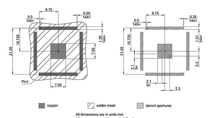 PG-TQFP-144-806_Footprint Drawing