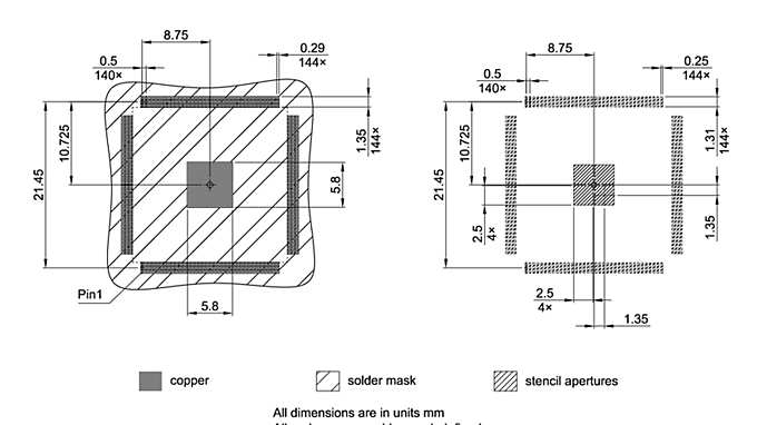 PG-TQFP-144-807_Footprint Drawing