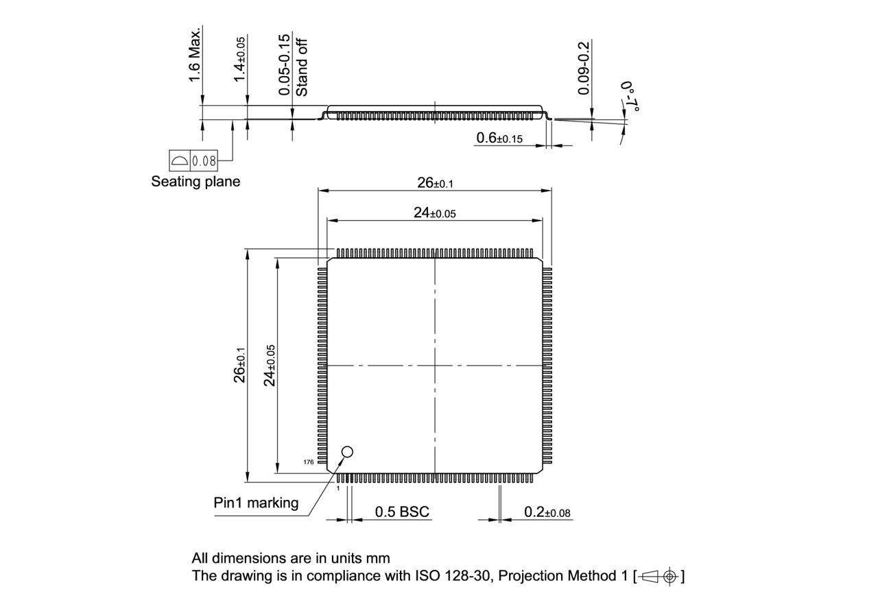 PG-TQFP-176-800_Package Outline