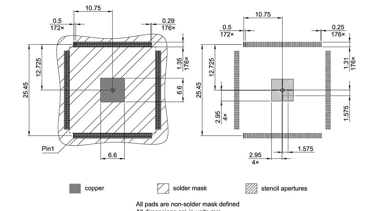 PG-TQFP-176-801_Footprint Drawing