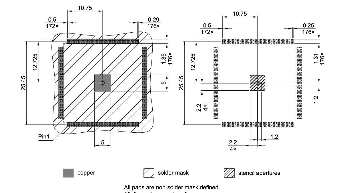 PG-TQFP-176-803_Footprint Drawing