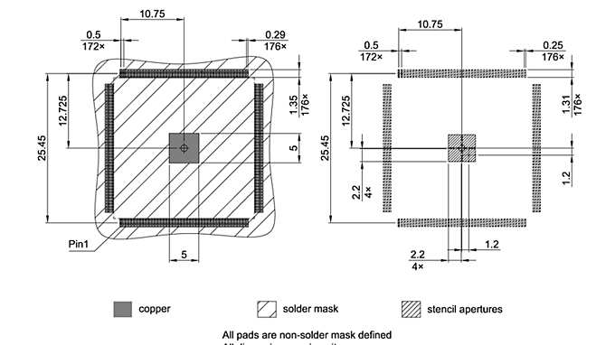PG-TQFP-176-803_Footprint Drawing