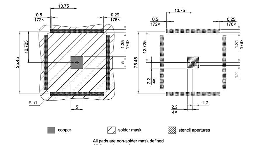 PG-TQFP-176-803_Footprint Drawing
