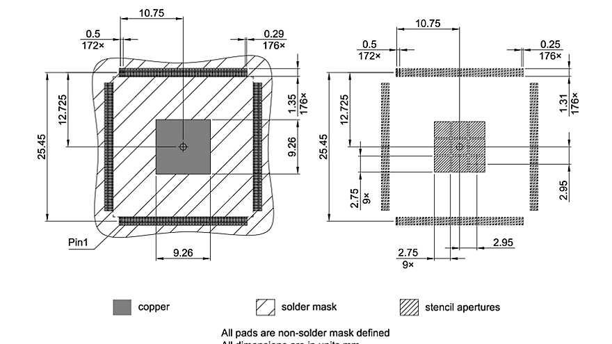 PG-TQFP-176-805_Footprint Drawing
