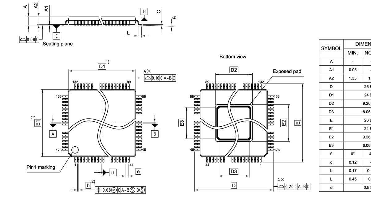 PG-TQFP-176-805_Package Outline