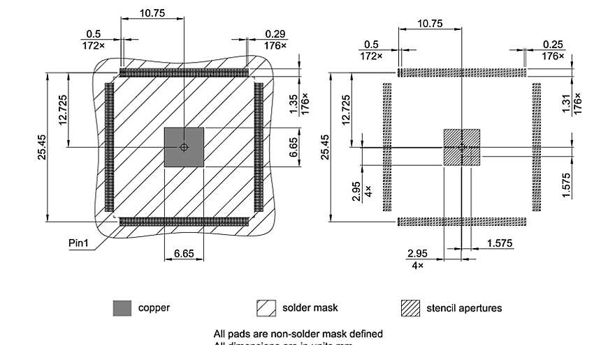 PG-TQFP-176-806_Footprint Drawing