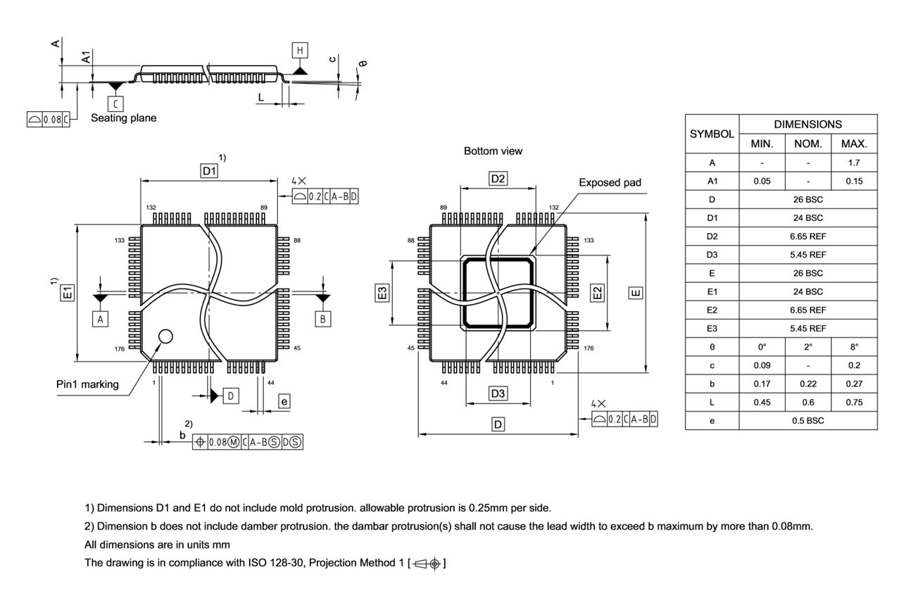 PG-TQFP-176-806_Package Outline