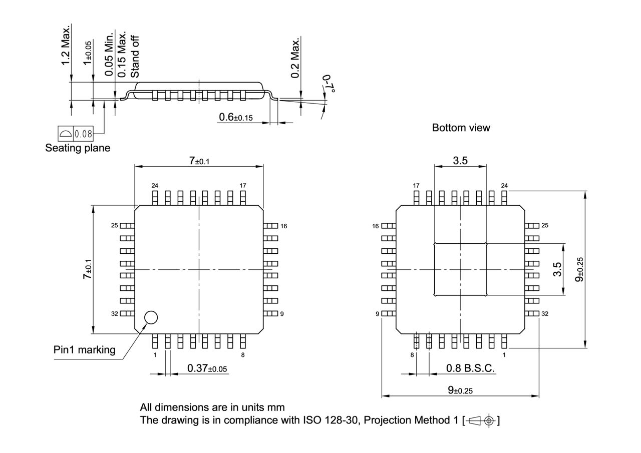PG-TQFP-32-800_Package Outline