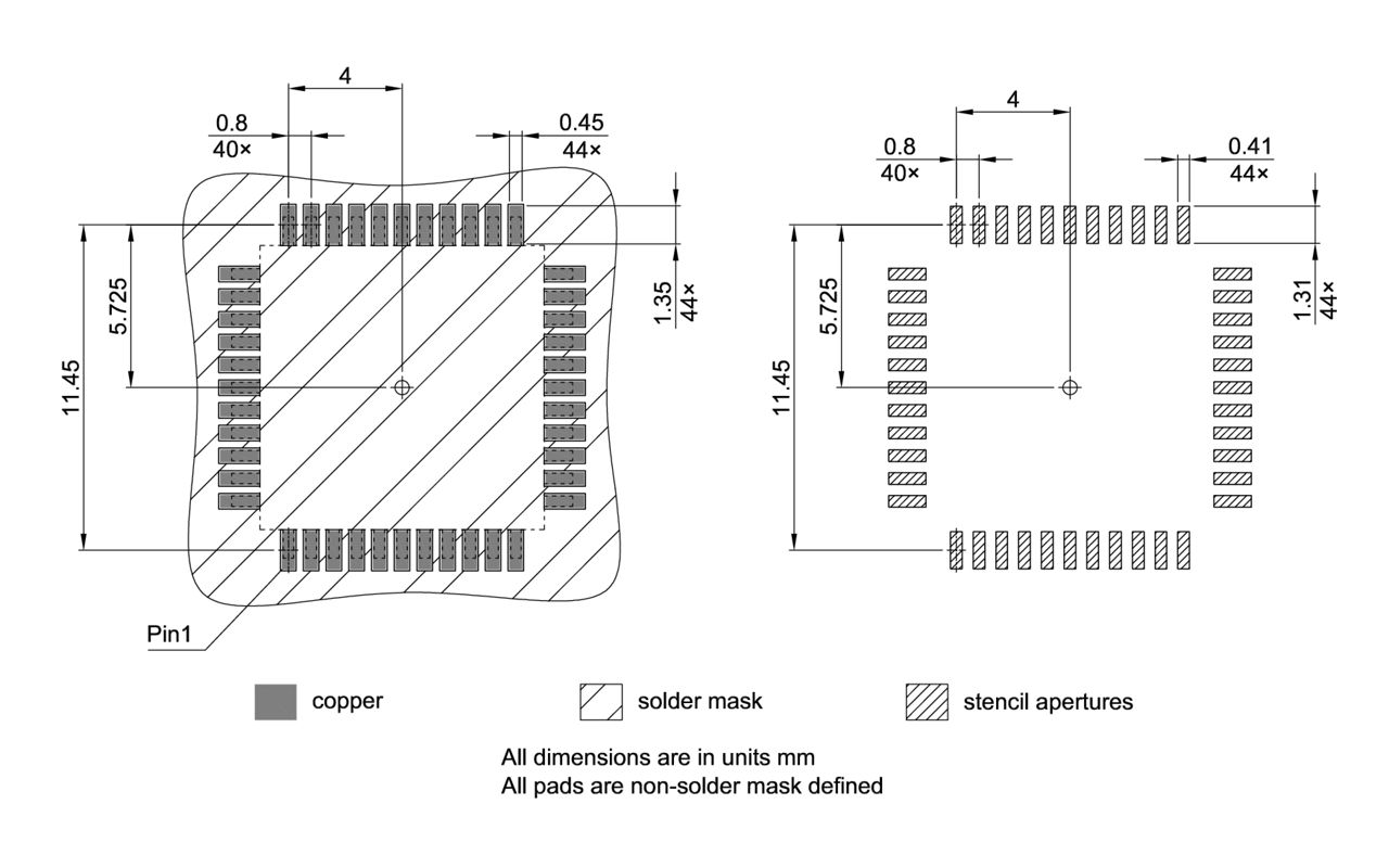 PG-TQFP-44-800_Footprint Drawing
