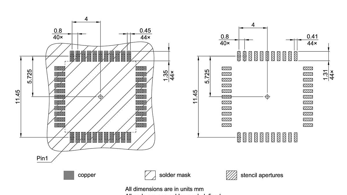 PG-TQFP-44-800_Footprint Drawing