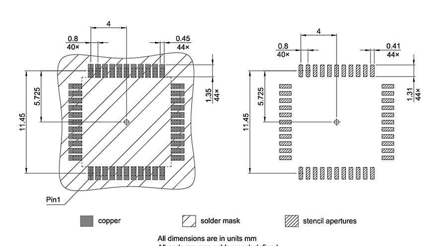 PG-TQFP-44-800_Footprint Drawing