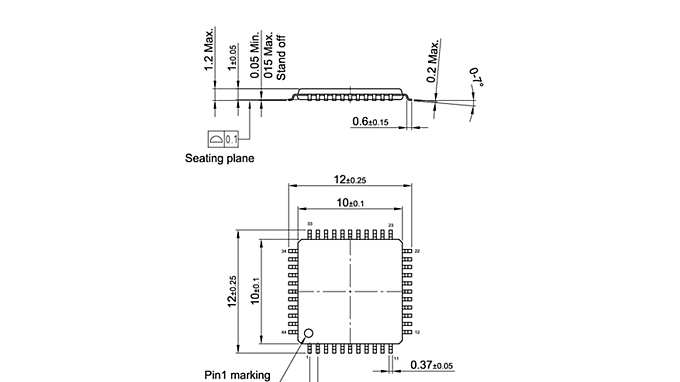 PG-TQFP-44-800_Package Outline