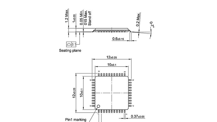 PG-TQFP-44-800_Package Outline