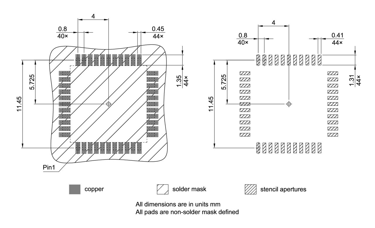 PG-TQFP-44-801_Footprint Drawing