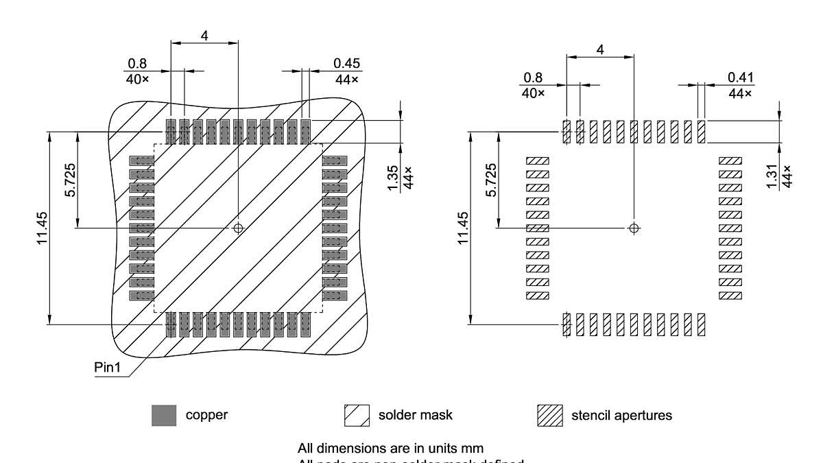 PG-TQFP-44-801_Footprint Drawing