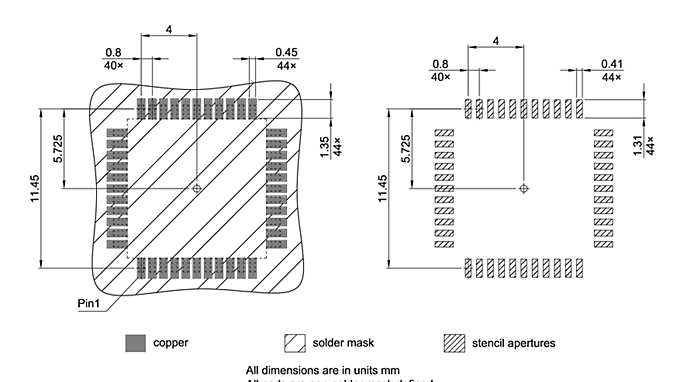 PG-TQFP-44-801_Footprint Drawing
