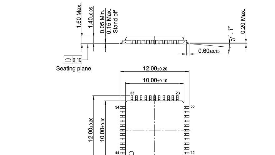 PG-TQFP-44-801_Package Outline