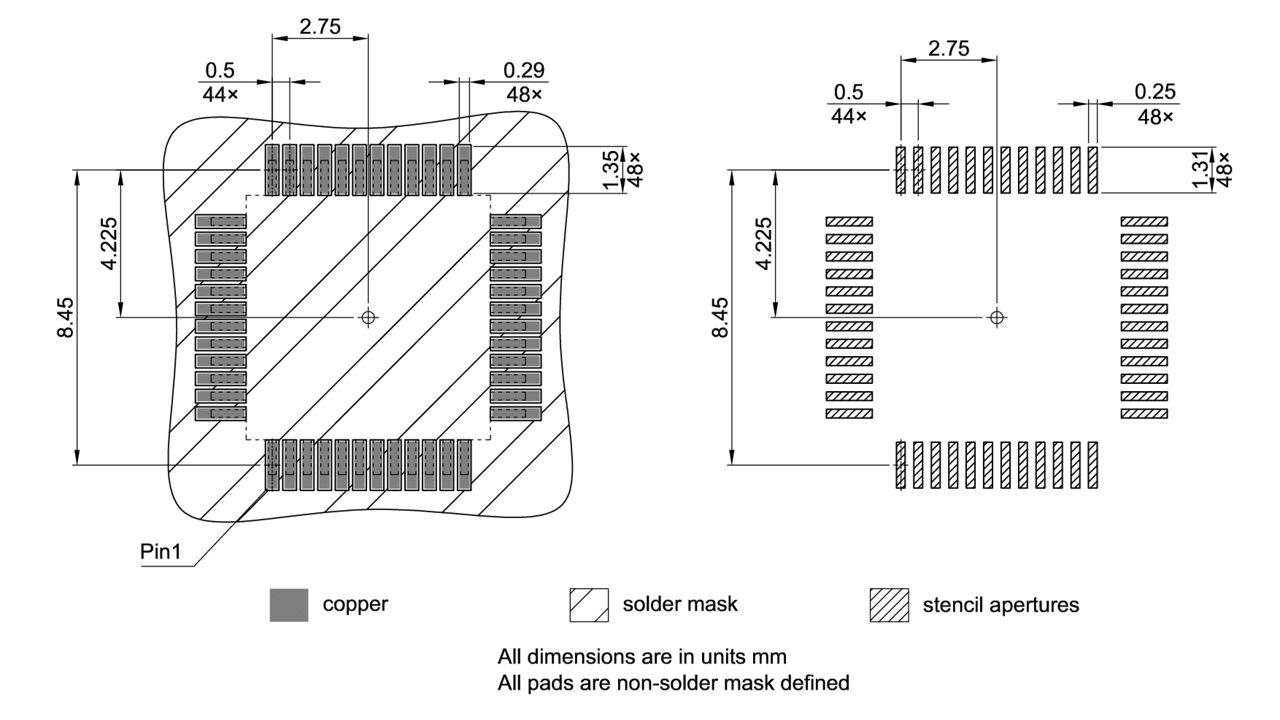 PG-TQFP-48-1_Footprint Drawing