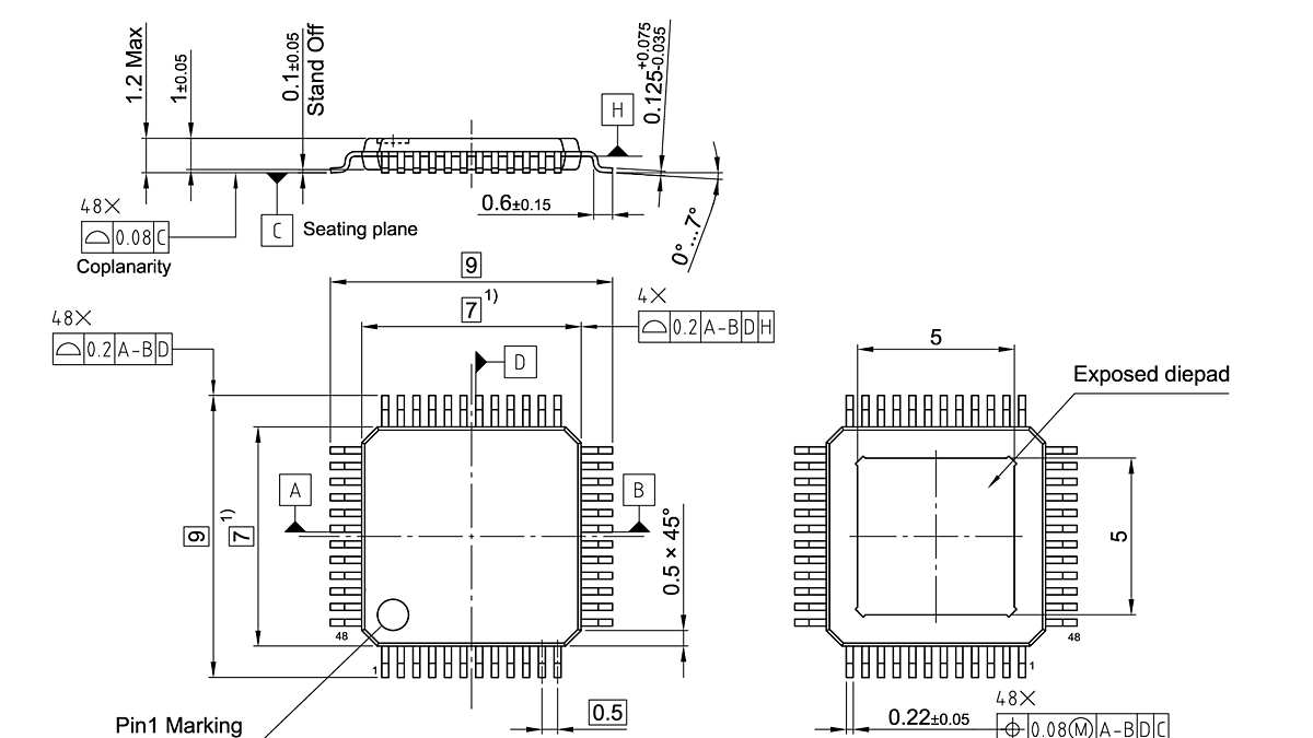 PG-TQFP-48-10_Package Outline