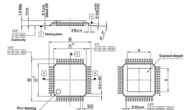 PG-TQFP-48-10_Package Outline