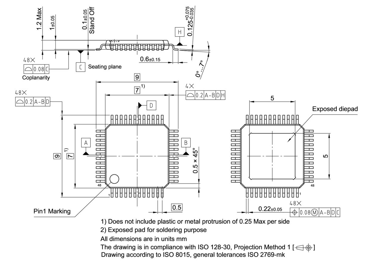 PG-TQFP-48-11_Package Outline