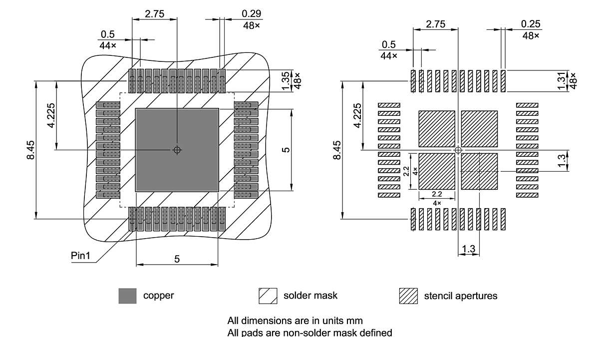 PG-TQFP-48-8_Footprint Drawing