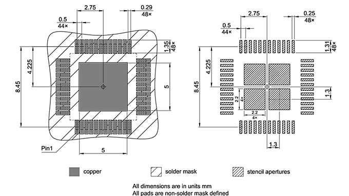 PG-TQFP-48-8_Footprint Drawing