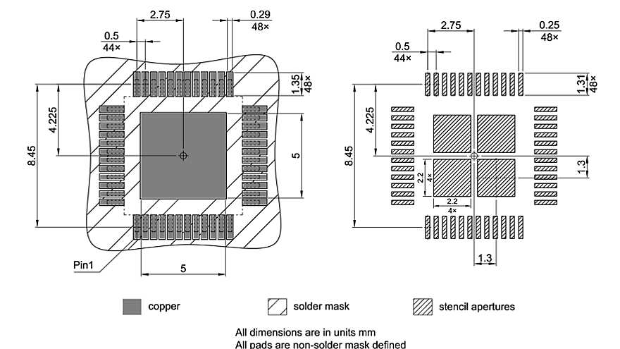 PG-TQFP-48-8_Footprint Drawing