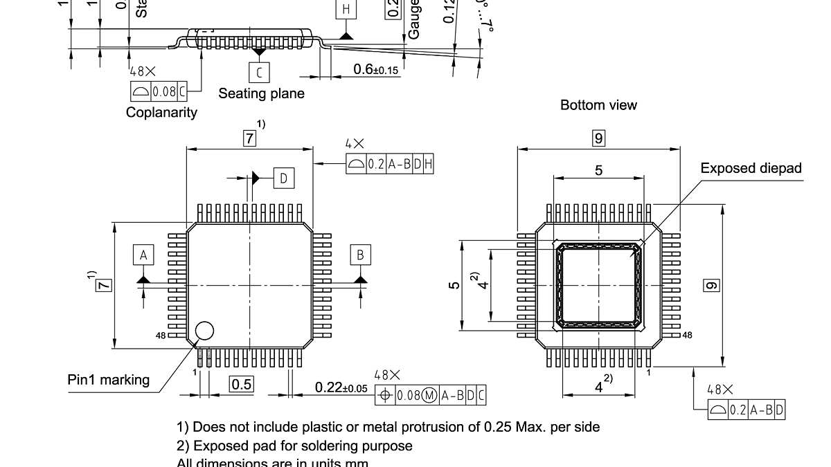 PG-TQFP-48-8_Package Outline