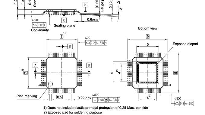 PG-TQFP-48-8_Package Outline