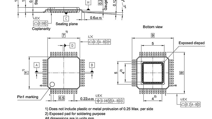 PG-TQFP-48-8_Package Outline
