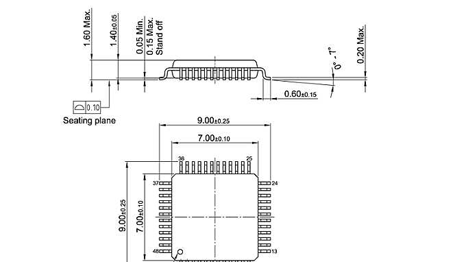 PG-TQFP-48-800_Package Outline