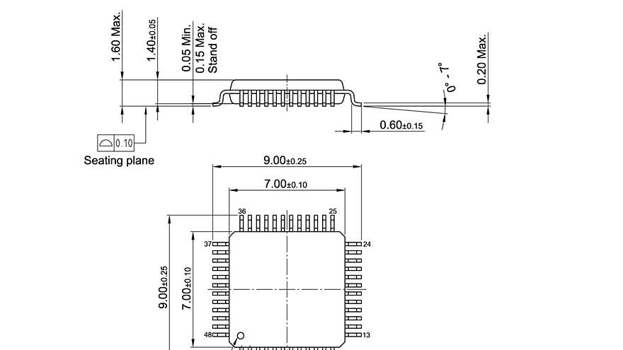 PG-TQFP-48-800_Package Outline