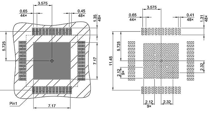 PG-TQFP-48-801_Footprint Drawing