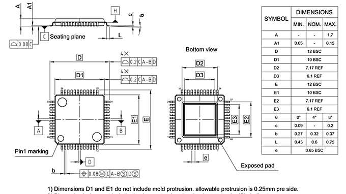 PG-TQFP-48-801_Package Outline