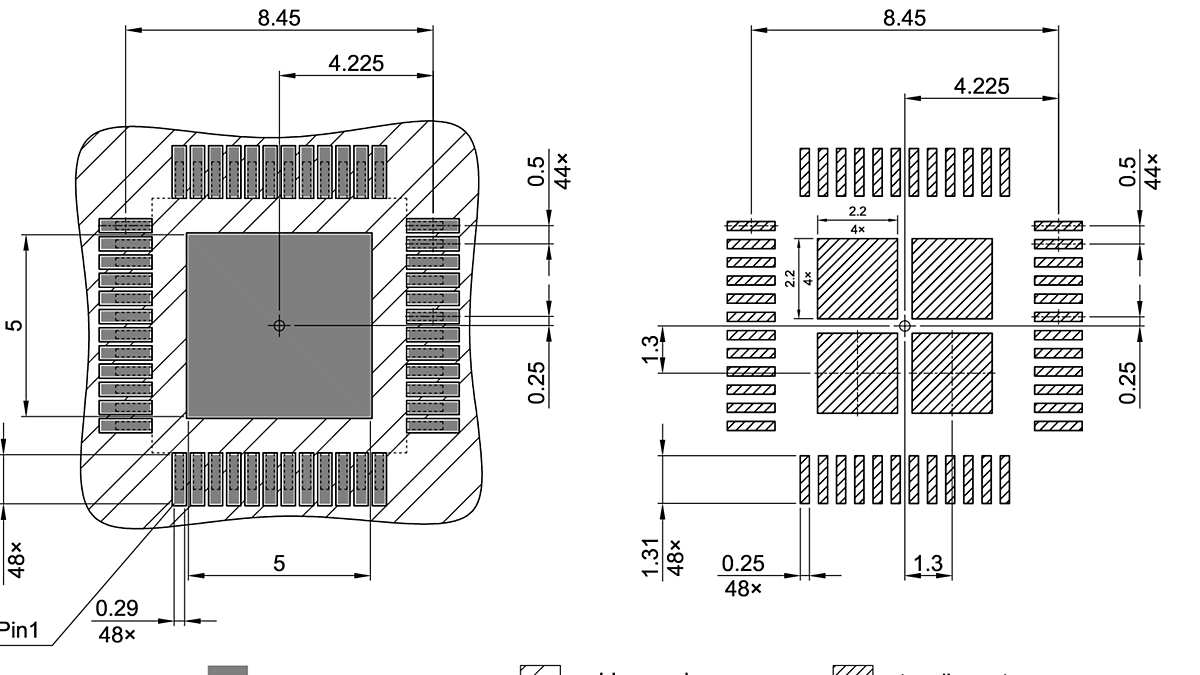 PG-TQFP-48-9_Footprint Drawing