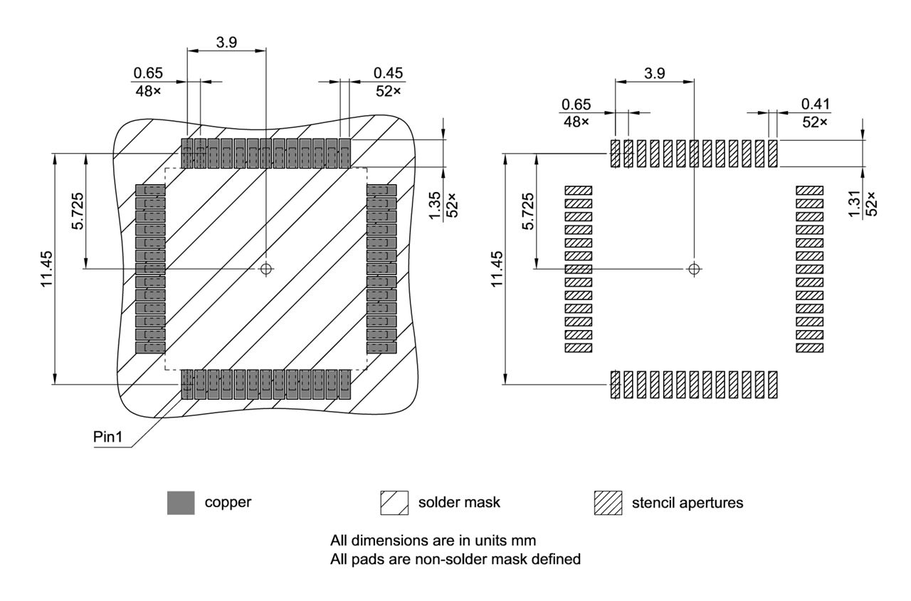 PG-TQFP-52-800_Footprint Drawing