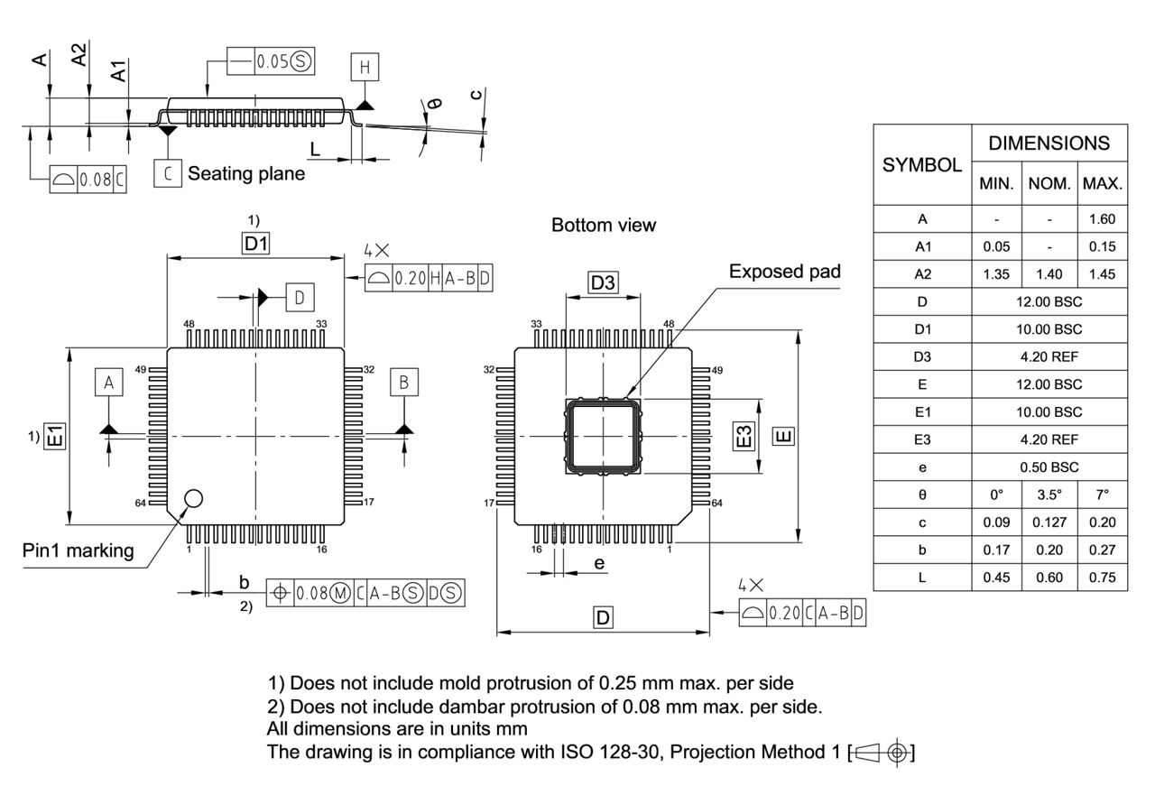 PG-TQFP-64-800_Package Outline