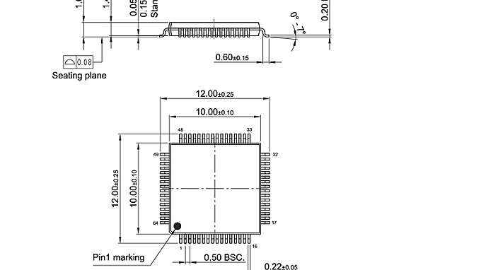 PG-TQFP-64-802_Package Outline