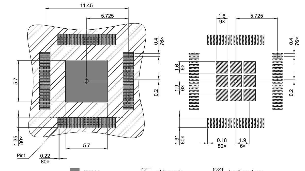 PG-TQFP-80-7_Footprint Drawing