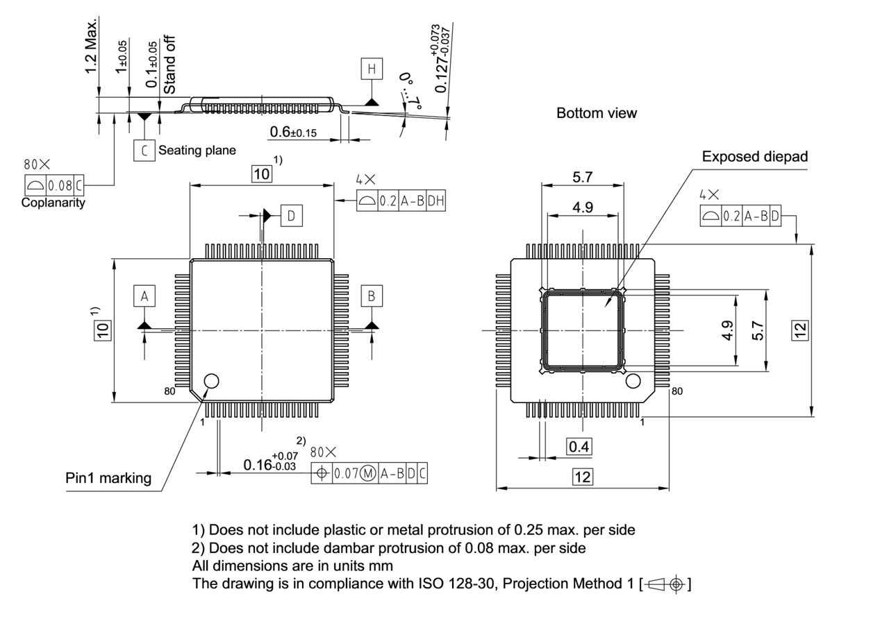 PG-TQFP-80-7_Package Outline