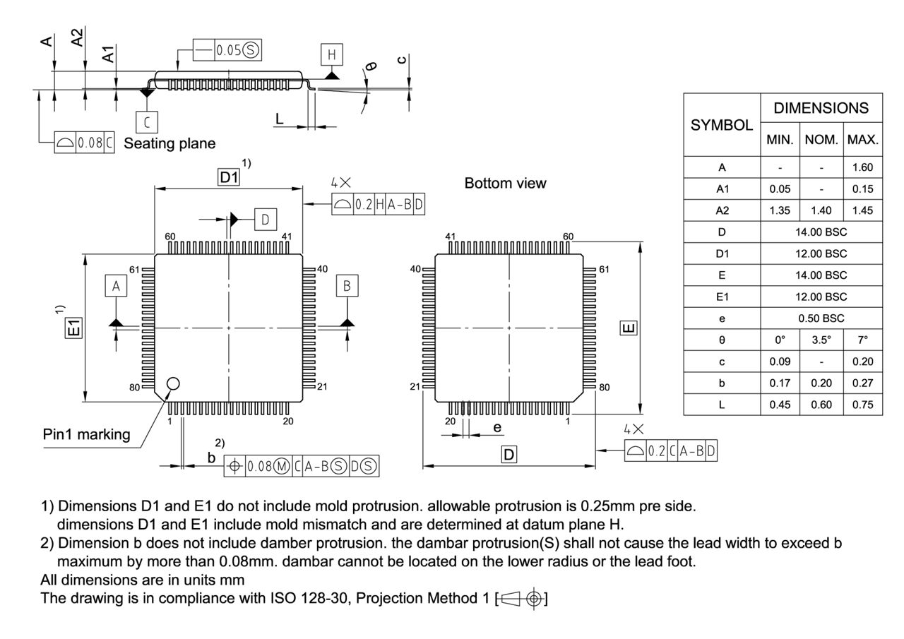 PG-TQFP-80-800_Package Outline