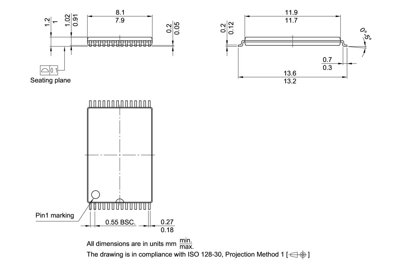 PG-TSOP-28-800_Package Outline