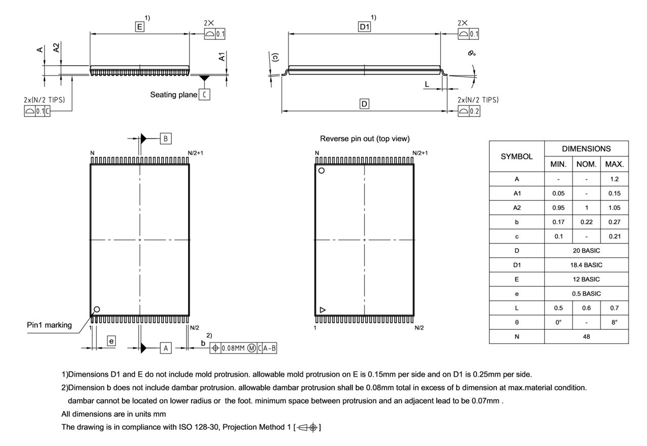 PG-TSOP-48-802_Package Outline
